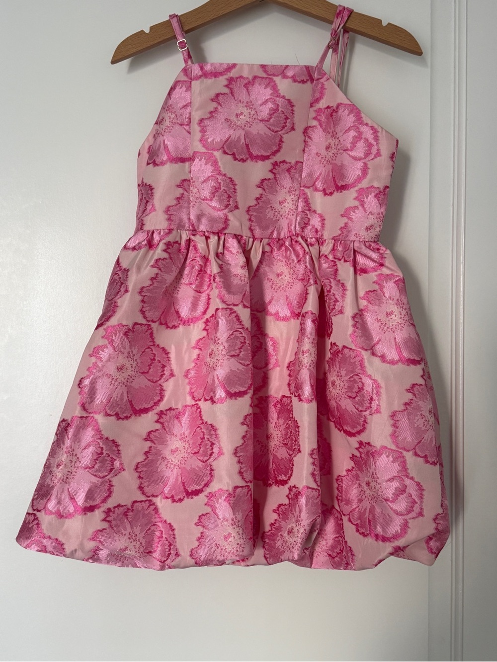 GB girls Pink Floral Satin Party Dress size 5
